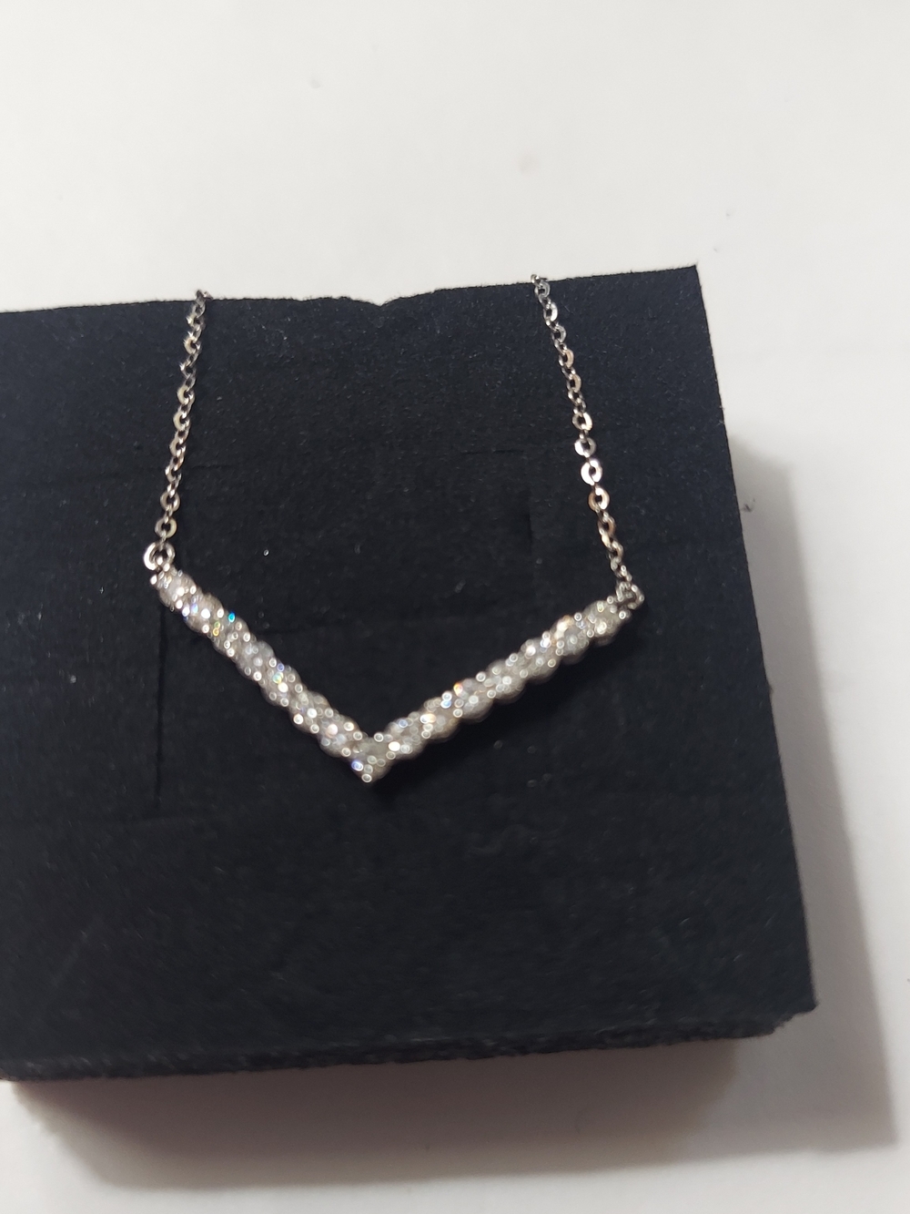 Sterling Silver Moissanite Pendant Necklace - White